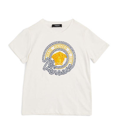 Young Versace Versace Kids Cotton Medusa Head T-shirt (4-14 Years) In Multi