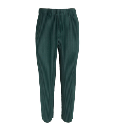 Issey Miyake Pleated Straight Trousers In Green