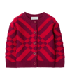 BURBERRY KIDS WOOL-CASHMERE CHECK CARDIGAN (6-24 MONTHS)