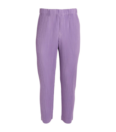 Issey Miyake Pleated Straight Trousers In Purple