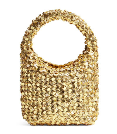 Bottega Veneta Leather Cabat Shoulder Bag In Gold