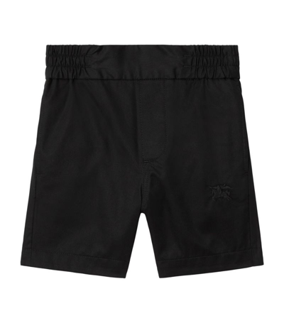 Burberry Cotton Ekd Shorts (6-24 Months) In Black