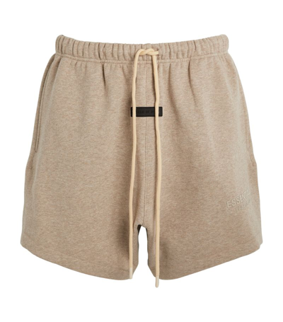 Essentials Fear Of God  Logo Shorts In Grey