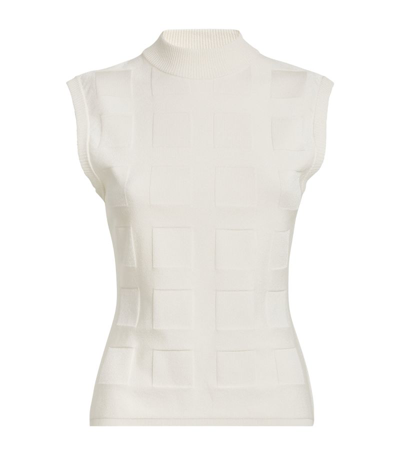 High Sport Drea Square Knit Top In Ivory