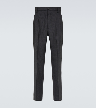 Visvim Mccloud Slacks Santome Wool-blend Chinos In Black