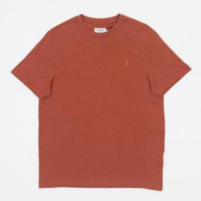 Farah Danny Regular Fit T-shirt In Orange Marl