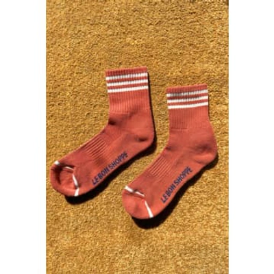 Le Bon Shoppe Girlfriend Socks: Terracotta In Brown