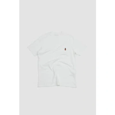 Pop Trading Company White Embroidered T-shirt