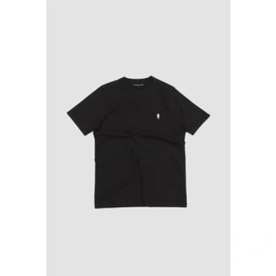 Pop Trading Company Black Embroidered T-shirt