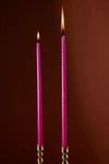 Anthropologie Mini Taper Candles, Set Of 12 In Pink