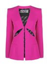 Versace Jeans Couture Cut-out Tailored Jacket In Fuschia