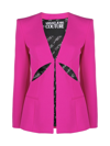 Versace Jeans Couture Cut-out Tailored Jacket In Fuxia