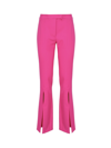 Versace Jeans Couture Mid-rise Flared Slit-hem Pants In Crimson