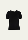 Kule The Sweet Cashmere-blend Short-sleeve T-shirt In Black