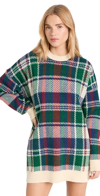 Show Me Your Mumu Ember Tunic Sweater In Holiday Plaid Knit In Holiday  Plaid