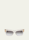 BALMAIN BII TITANIUM & ACETATE CAT-EYE SUNGLASSES