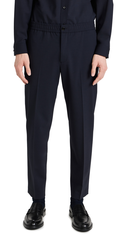 Theory Larin Drawstring Tailor Pants Navy 34