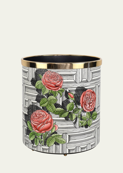 Fornasetti Paper Basket - Musciarabia Con Rose Colore In Multi