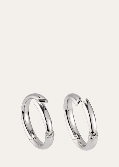 Vhernier 18k White Gold Calla One Earrings With Diamonds In Metallic