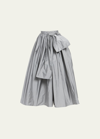 ALEXANDER MCQUEEN RUCHED MIDI SKIRT WITH BOW DETAIL