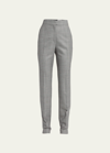 ALEXANDER MCQUEEN PRINCE OF WALES TAPERED LEG WOOL TROUSERS