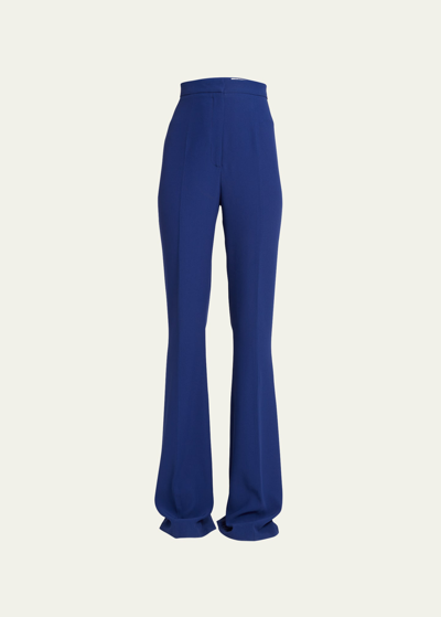 Alexander Mcqueen Slim-fit Bootcut Trousers In Blue