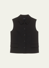 THEORY TAILORED WOOL-BLEND VEST