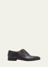 Santoni Backyard Leather Lace-up Shoes In Black