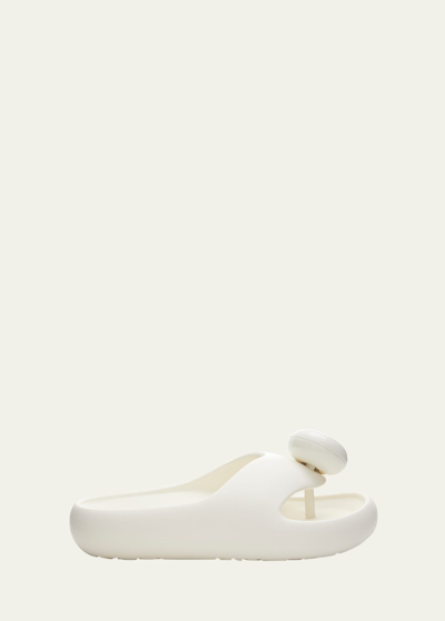 Loewe + Paula's Ibiza Bubble Logo-detailed Rubber Slides In White