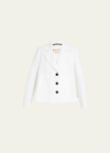 MARNI SHORT TRENCH COAT WITH INVERTED PLEAT