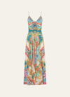 CAMILLA SAIL AWAY WITH ME TIE-FRONT A-LINE MAXI DRESS