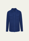 God's True Cashmere Men's Cashmere Lapis Lazuli Shirt In Navy