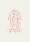 Michael Kors Flutter Sleeve Lace Mini Dress In Optic Whit