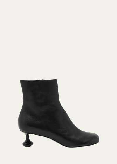 Loewe Toy Leather Ankle Boots In Black