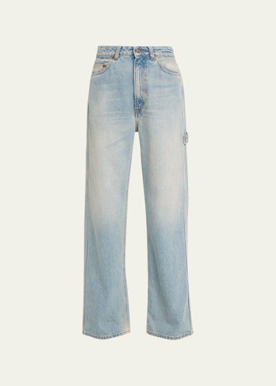 Haikure Winona Wide-leg Carpenter Jeans In Lipari Blue