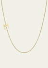 Zoe Lev Jewelry 14k Yellow Gold Asymmetrical Initial T Necklace In M