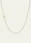 Zoe Lev Jewelry 14k Yellow Gold Asymmetrical Initial T Necklace In W