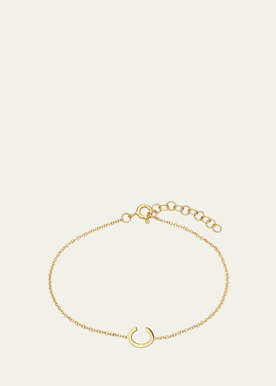 Zoe Lev Jewelry 14k Yellow Gold Initial X Bracelet In C