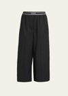 LOEWE LOGO BANDED CROPPED TROUSERS