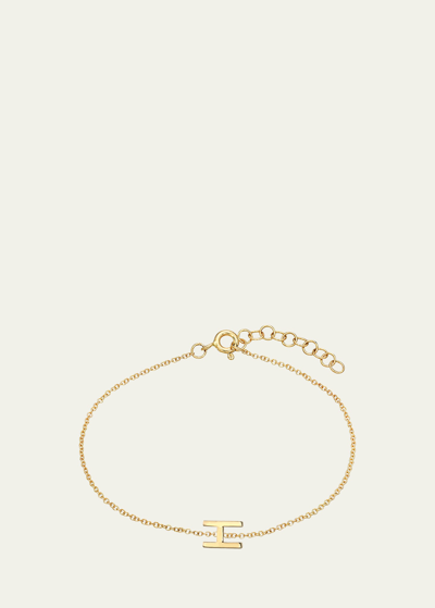 Zoe Lev Jewelry 14k Yellow Gold Initial X Bracelet In H