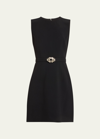 ANDREW GN CRYSTAL BELTED MINI DRESS