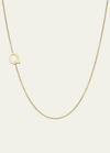 Zoe Lev Jewelry 14k Yellow Gold Asymmetrical Initial T Necklace In Q