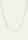 Zoe Lev Jewelry 14k Yellow Gold Asymmetrical Initial T Necklace In E