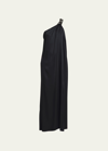 Stella Mccartney Falabella One-shoulder Gown With Crystal Detail In 1000 Black
