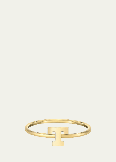 Zoe Lev Jewelry 14k Yellow Gold Initial A Ring In T