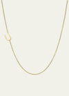 Zoe Lev Jewelry 14k Yellow Gold Asymmetrical Initial T Necklace In U
