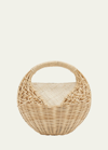 Ulla Johnson Sea Shell Straw Basket Top-handle Bag In Natural