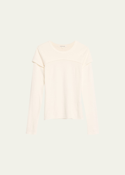 Slvrlake Long-sleeve Bolero Tee In Natural Wh