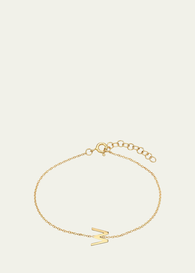 Zoe Lev Jewelry 14k Yellow Gold Initial X Bracelet In W