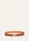 Loewe Graphic Buckle Leather Belt In 2526tan Gold